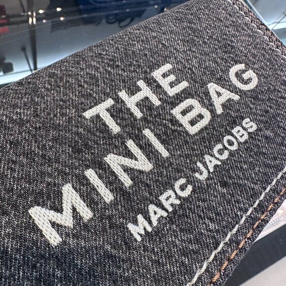 NWT! NEW! Marc Jacobs The Denim Chain Mini Bag -Black Wash - Picture 9 of 15